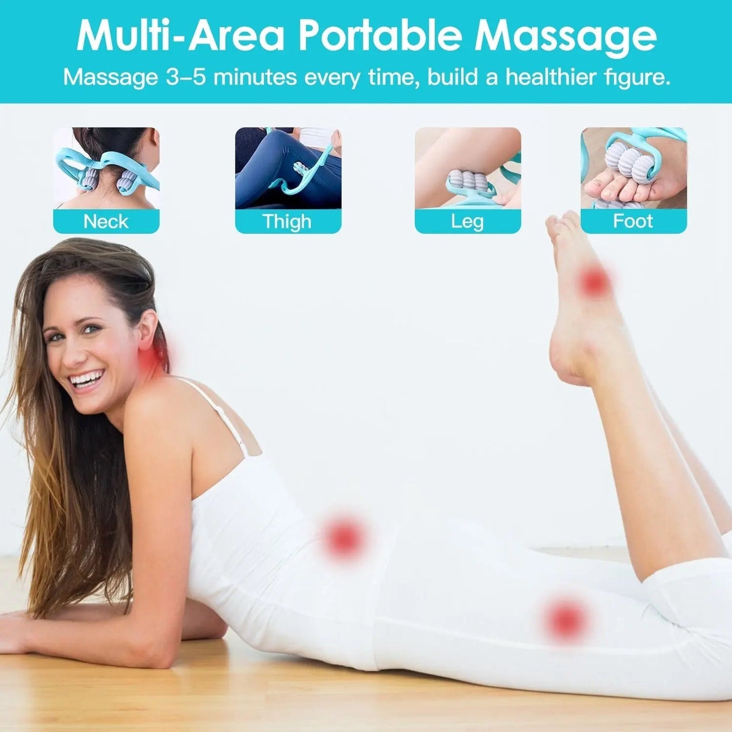 360° Neck Roller Massager – 6-Ball Manual & Portable Design - MyNeckly