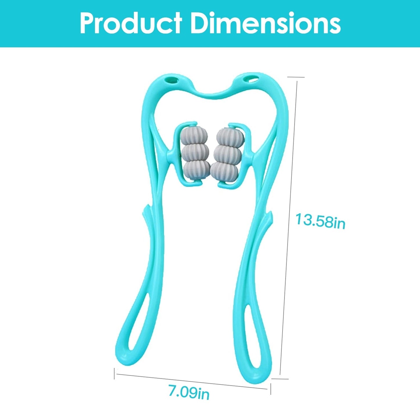 360° Neck Roller Massager – 6 Ball Trigger Point Deep Tissue Portable Massager - Neckly™