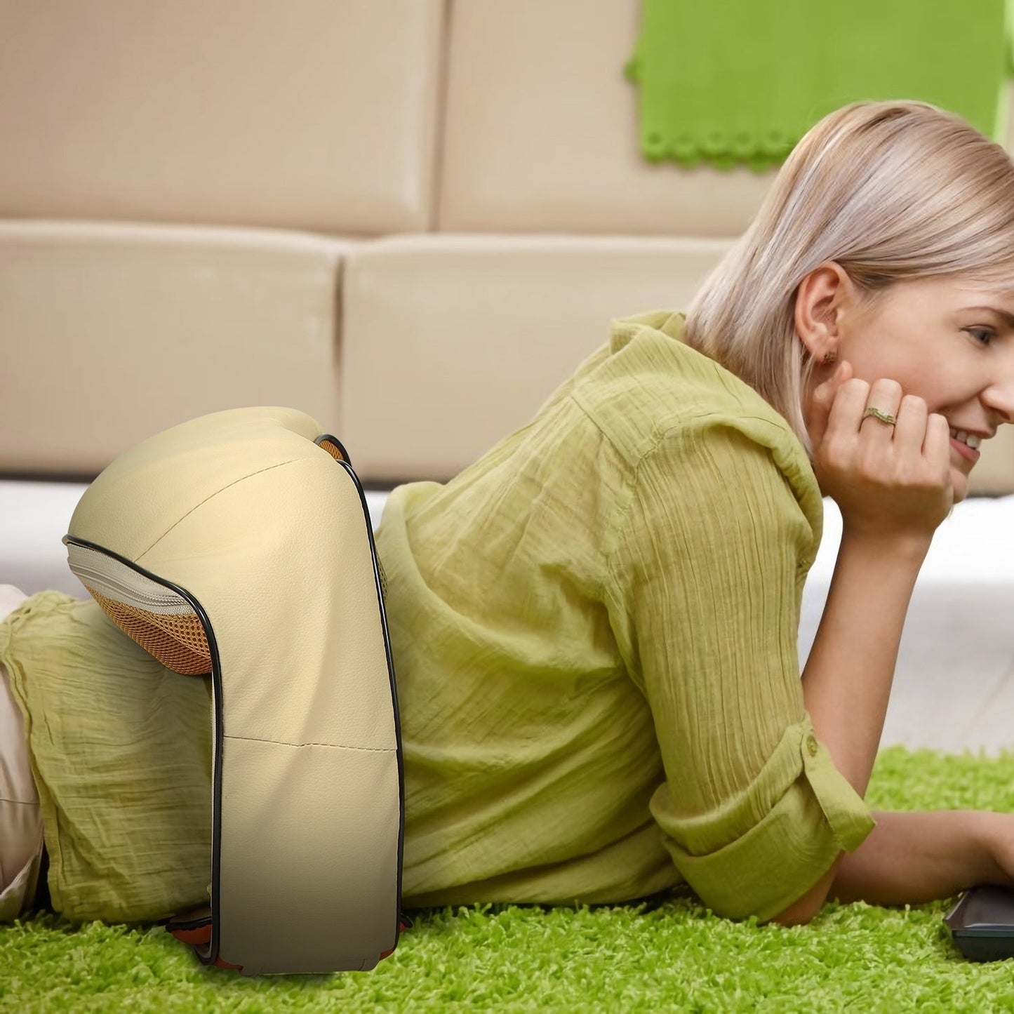 Full coverage 3D shiatsu massager for neck, shoulders, and upper back