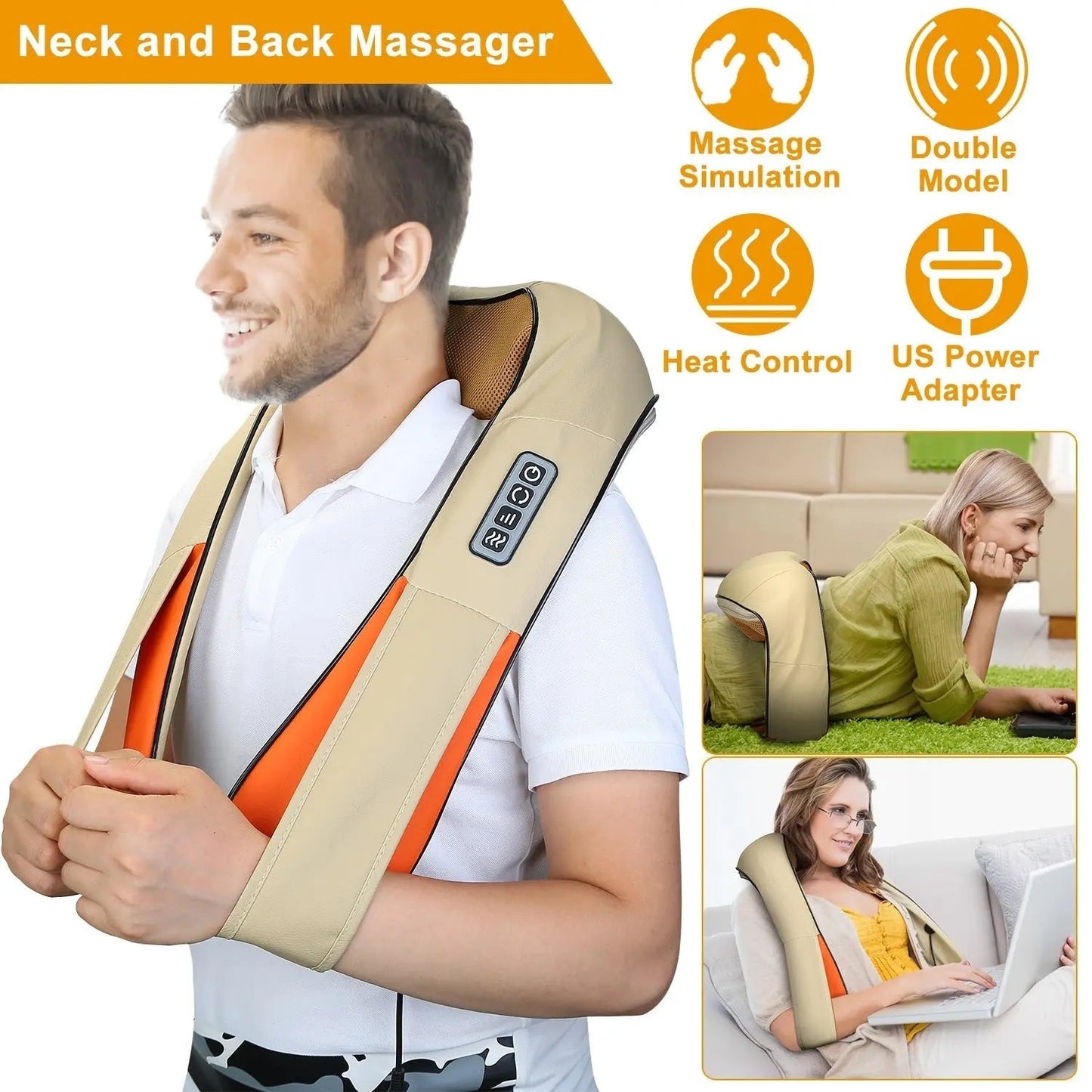Electric Neck & Shoulder Massager with Heat - MyNeckly