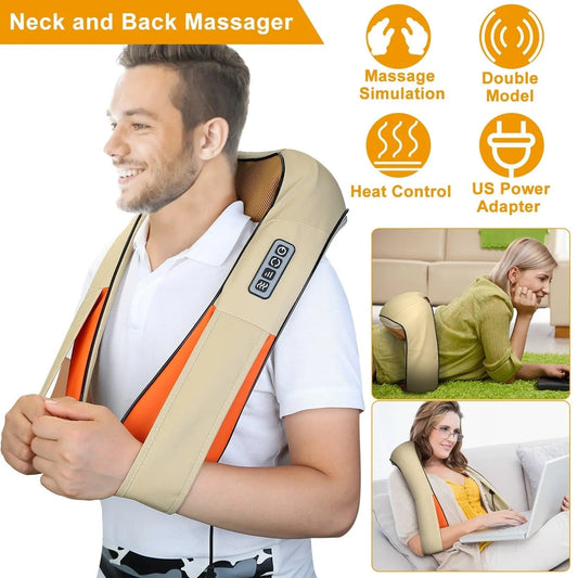 Electric Neck & Shoulder Massager with Heat - MyNeckly