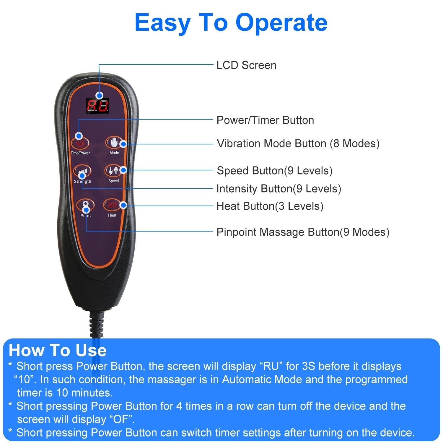 Home massage chair pad for deep tissue relaxation and comfort