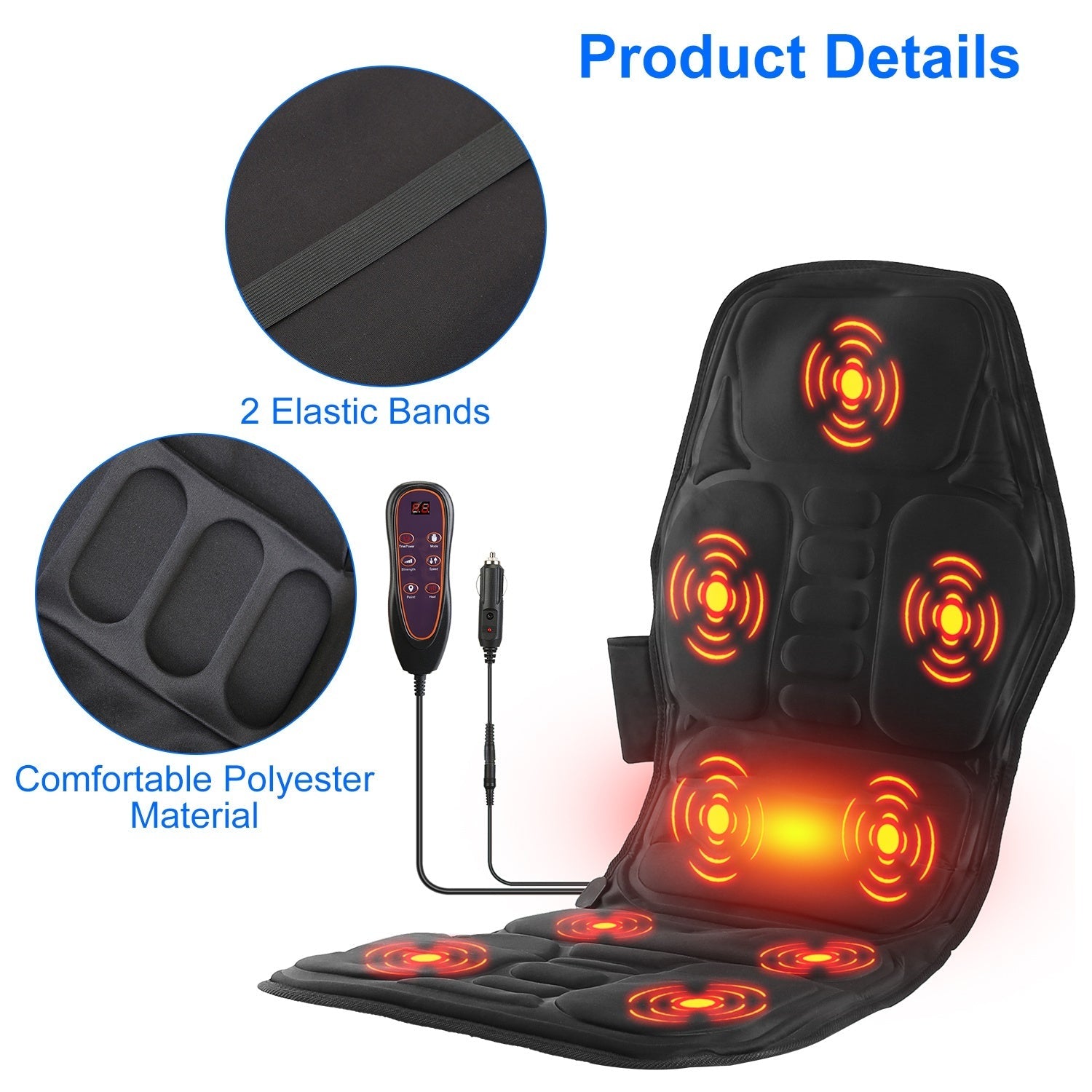 Full Body Massage Chair Pad with Heat – Home, Office & Car Massager - Neckly™