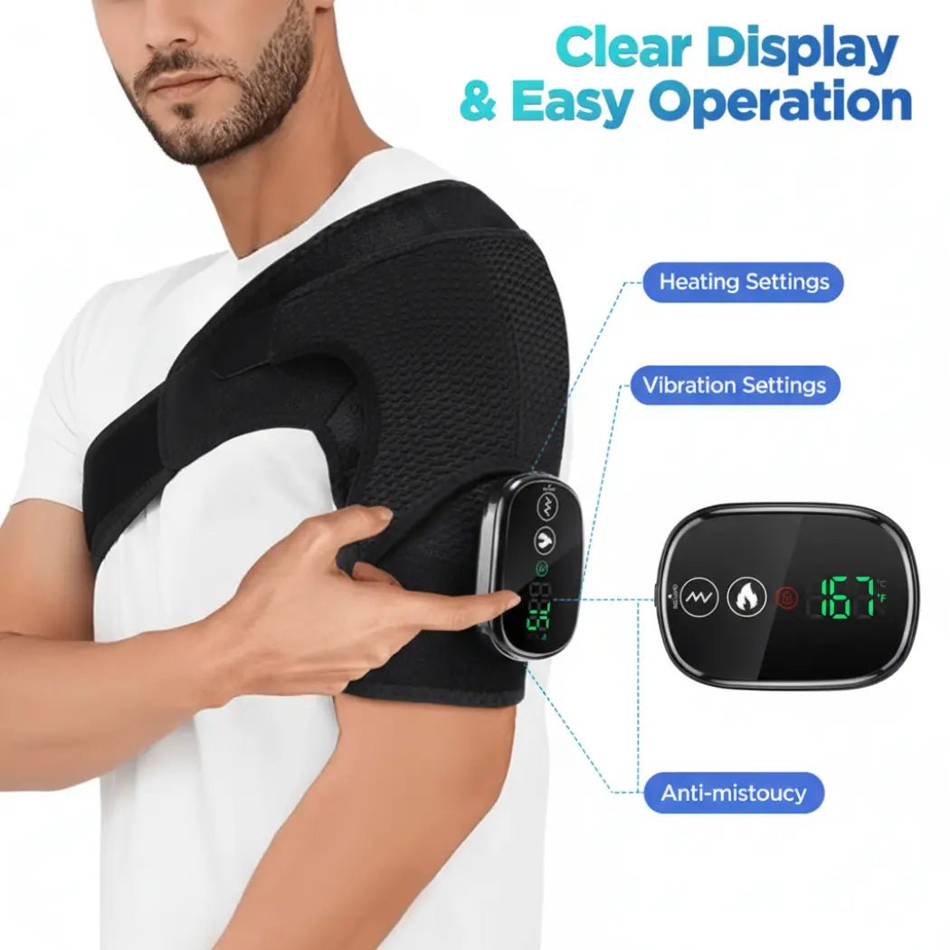 Heating & Vibration Shoulder Support Brace - MyNeckly