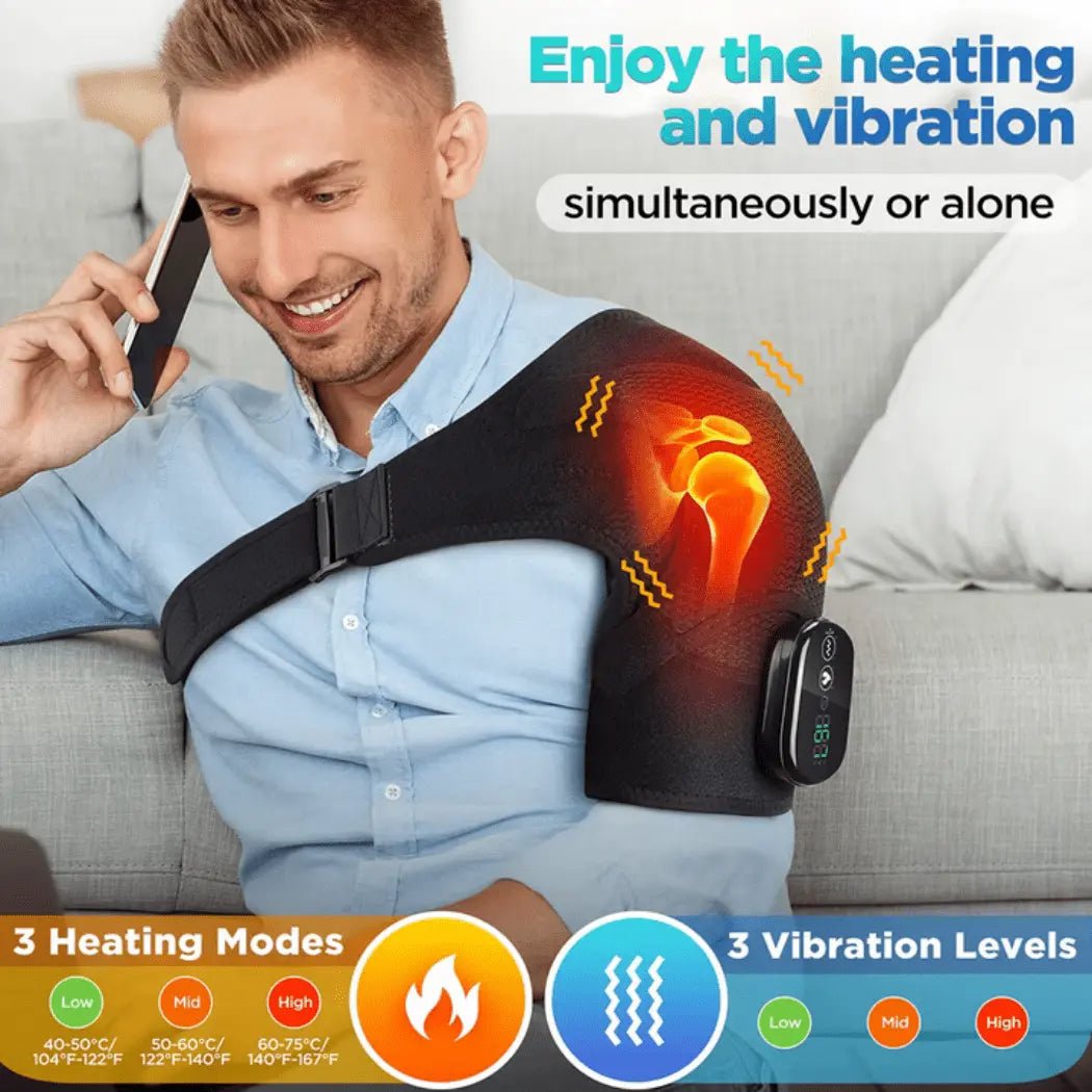 Heating & Vibration Shoulder Support Brace - MyNeckly