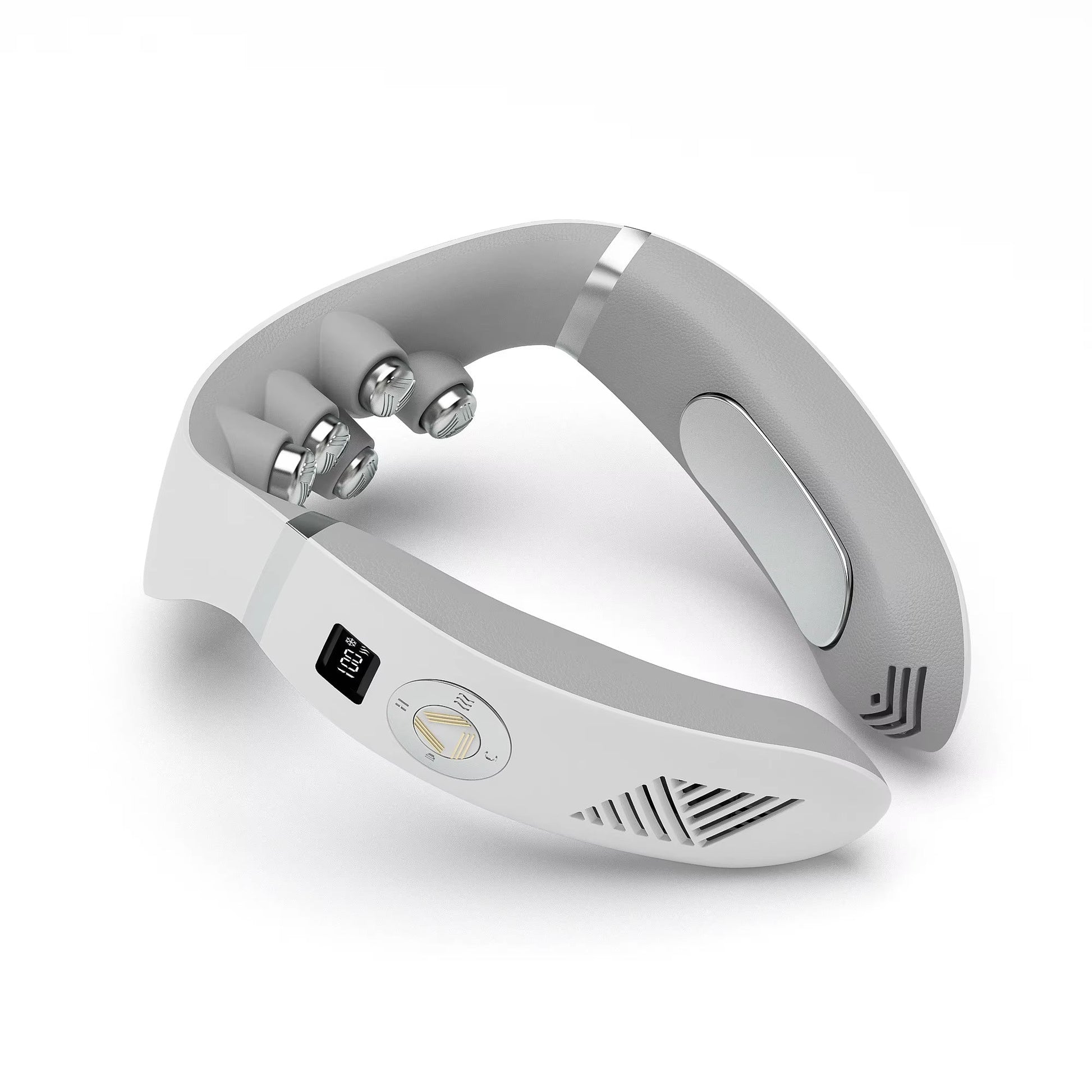 Ergonomic wireless neck massager for deep tissue massage and comfort