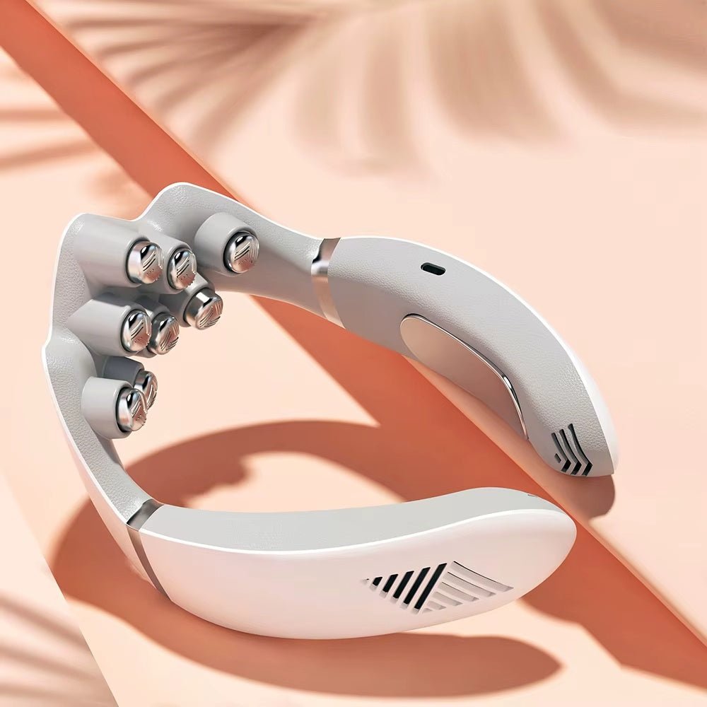 Adjustable wireless neck massager for relaxation and muscle tension relief